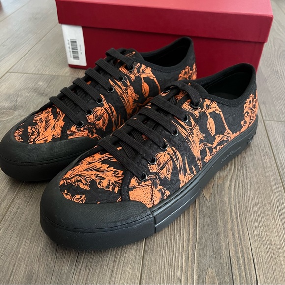 Salvatore Ferragamo Men’s Rebel Printed Low Top Sneaker - Picture 5 of 10
